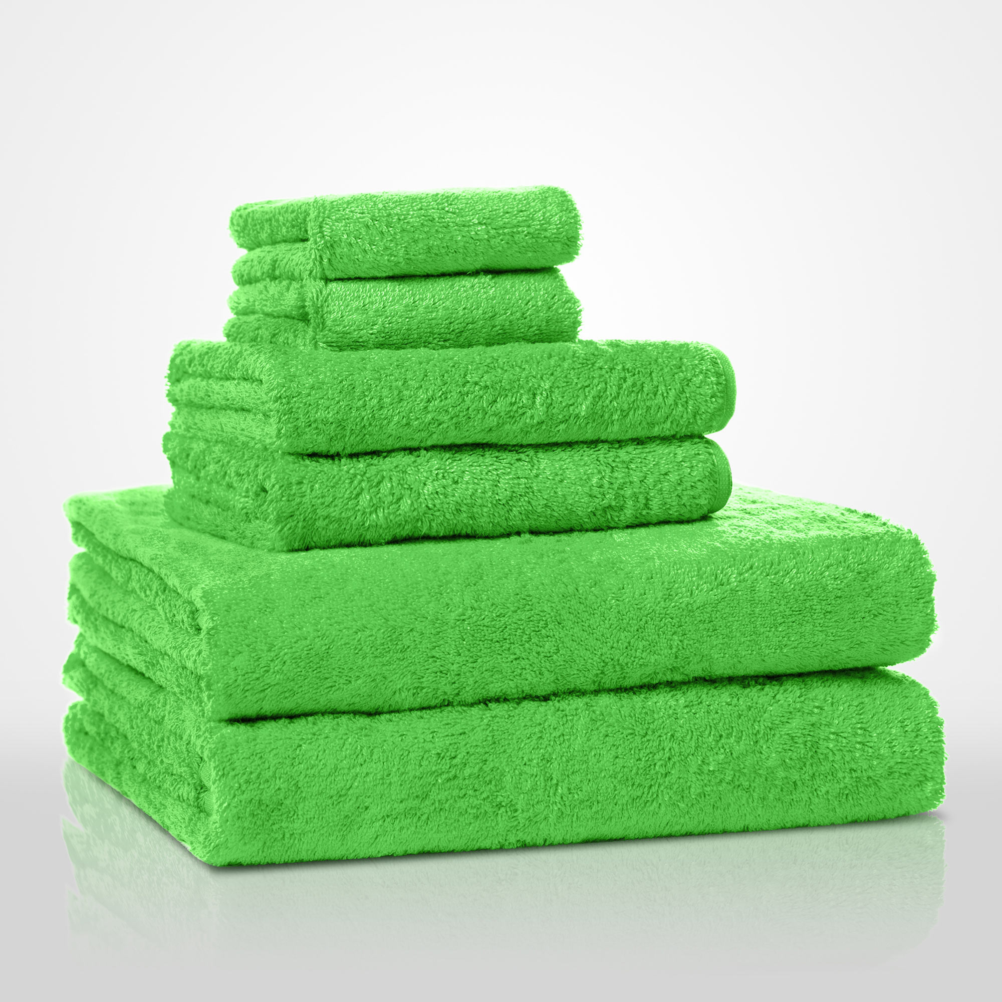 13" x 13" - 100% Turkish Cotton Lime Green Terry Washcloth - 12 Pack (Dozen)-Robemart.com