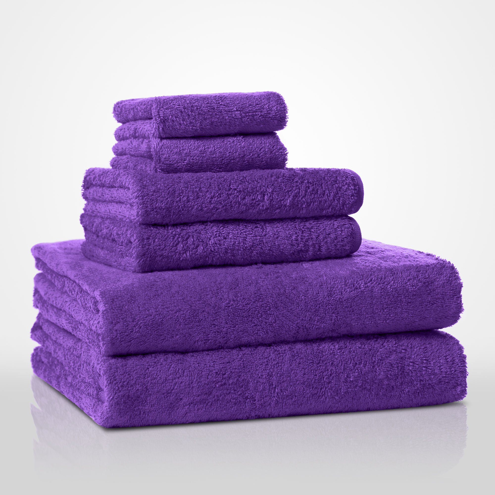 13" x 13" - 100% Turkish Cotton Purple Terry Washcloth - 12 Pack (Dozen)-Robemart.com