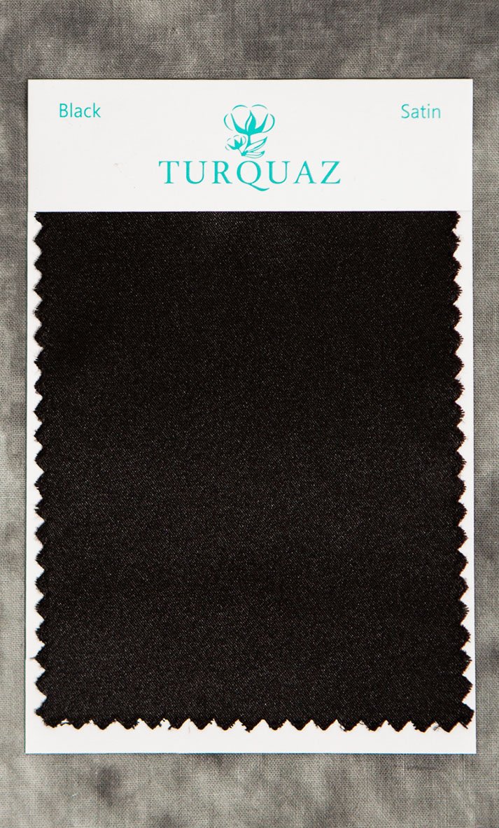 Black Satin Fabric Swatch - Free Shipping-Robemart.com