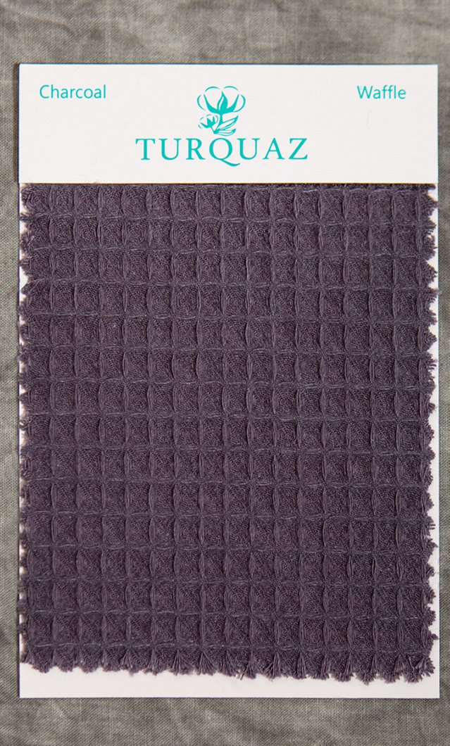Charcoal Waffle Fabric Swatch - Free Shipping-Robemart.com