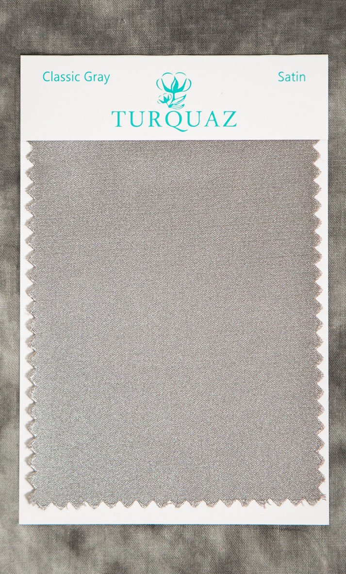 Classic Gray Satin Fabric Swatch - Free Shipping-Robemart.com