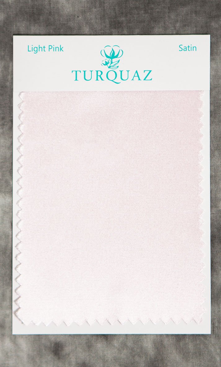 Light Pink Satin Fabric Swatch - Free Shipping-Robemart.com