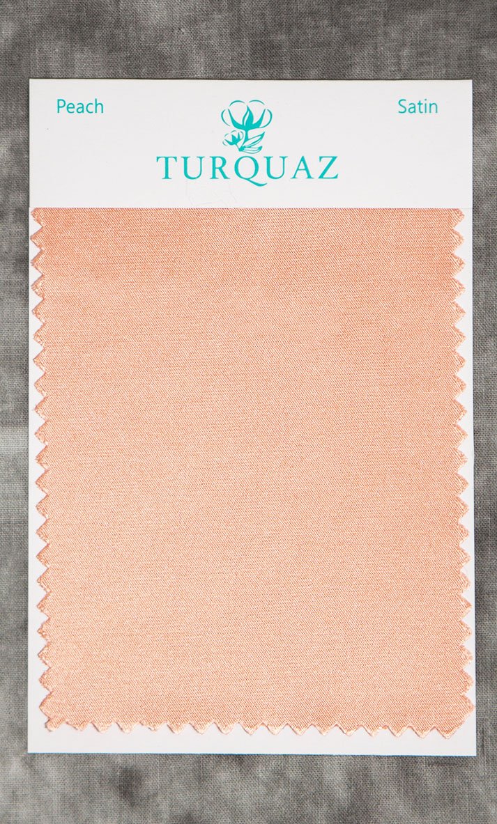 Peach Satin Fabric Swatch - Free Shipping-Robemart.com