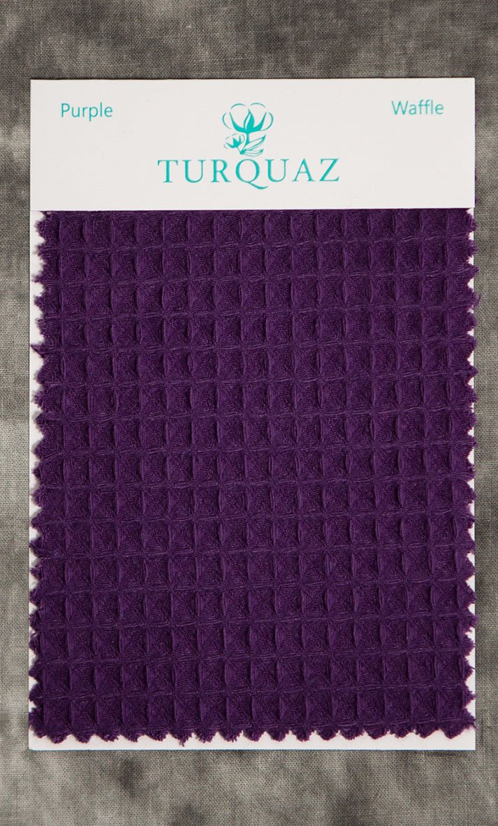 Purple Waffle Fabric Swatch - Free Shipping-Robemart.com