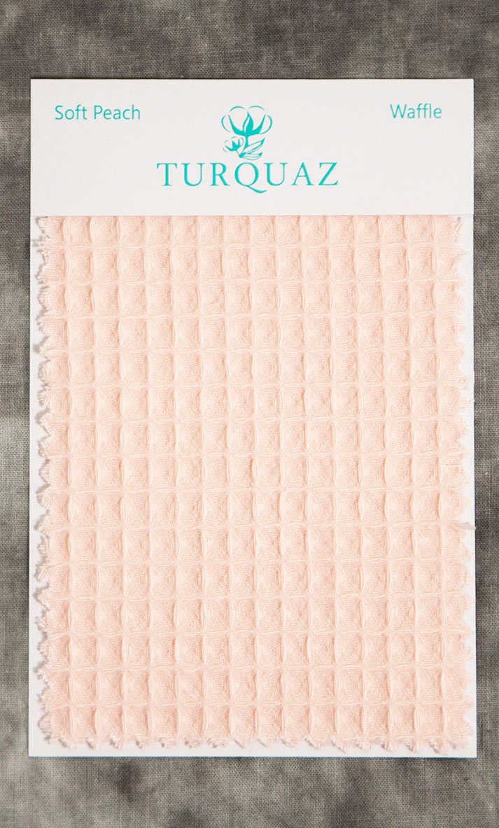 Soft Peach Waffle Fabric Swatch - Free Shipping-Robemart.com