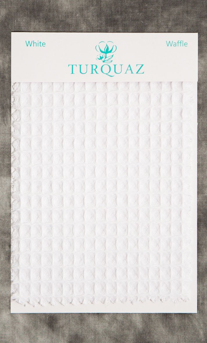 White Waffle Fabric Swatch - Free Shipping-Robemart.com