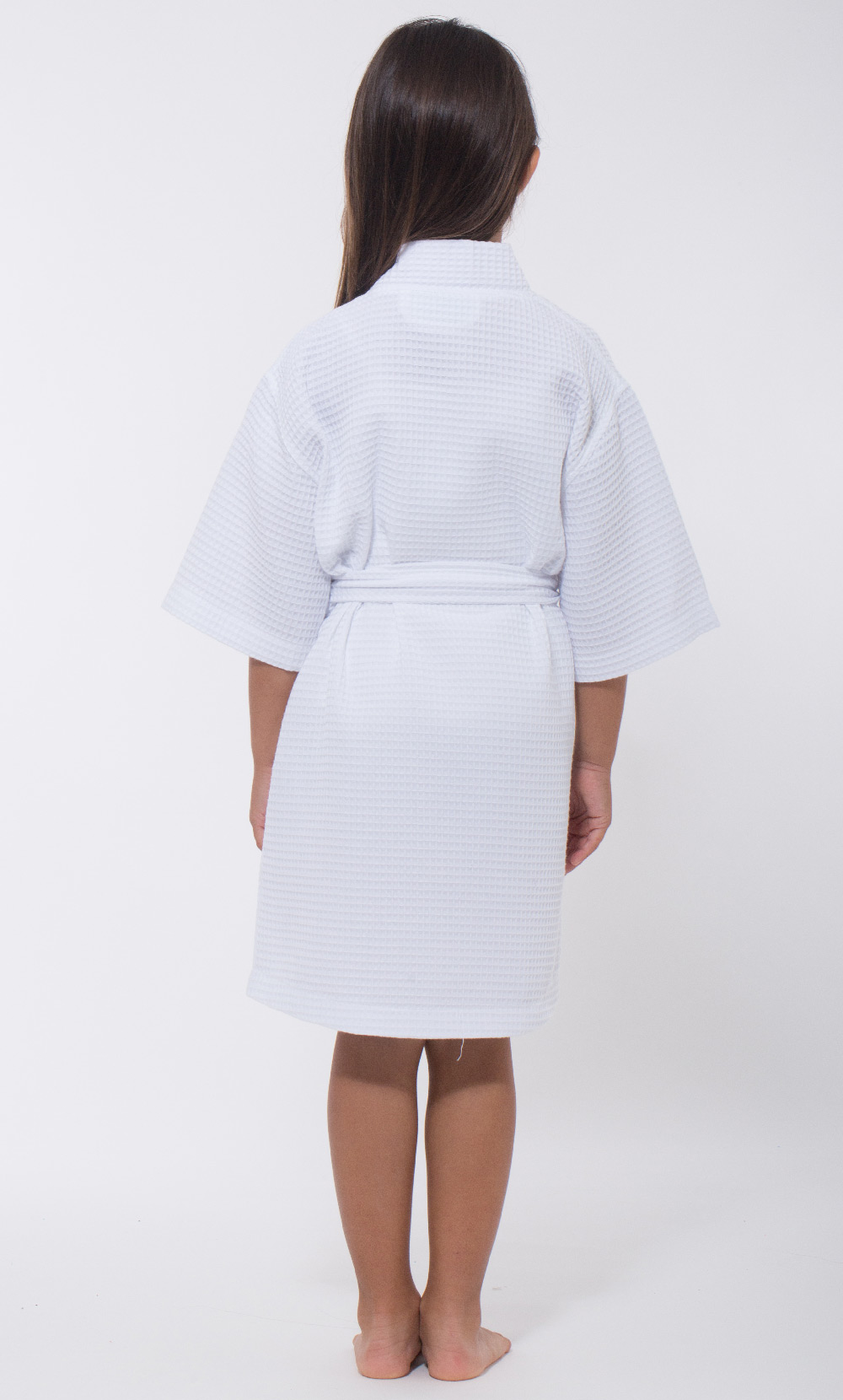 White Waffle Kimono Kid's Robe-Robemart.com