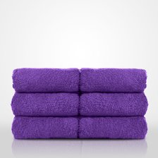 13" x 13" - 100% Turkish Cotton Purple Terry Washcloth - 12 Pack (Dozen)-Robemart.com