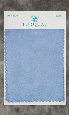Airy Blue Satin Fabric Swatch - Free Shipping-Robemart.com