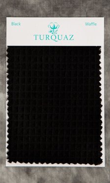Black Waffle Fabric Swatch - Free Shipping-Robemart.com