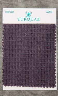 Charcoal Waffle Fabric Swatch - Free Shipping-Robemart.com