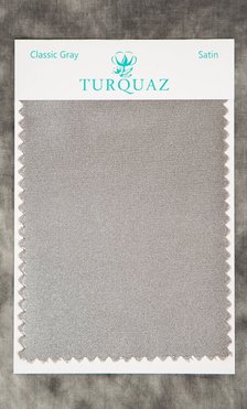 Classic Gray Satin Fabric Swatch - Free Shipping-Robemart.com