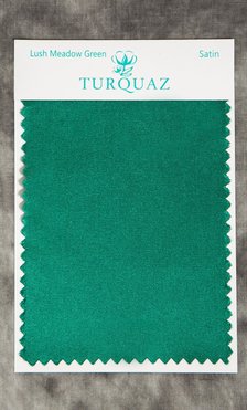 Lush Meadow Green Satin Fabric Swatch - Free Shipping-Robemart.com