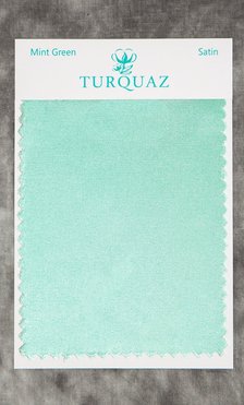 Mint Green Satin Fabric Swatch - Free Shipping-Robemart.com