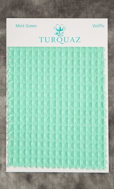 Mint Green Waffle Fabric Swatch - Free Shipping-Robemart.com