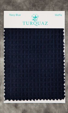 Navy Blue Waffle Fabric Swatch - Free Shipping-Robemart.com