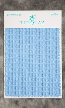 Serenity Blue Waffle Fabric Swatch - Free Shipping-Robemart.com