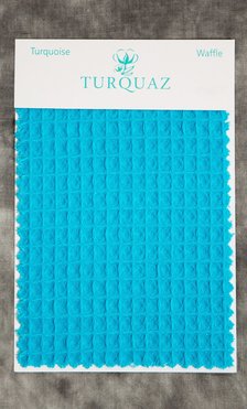 Turquoise Waffle Fabric Swatch - Free Shipping-Robemart.com