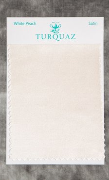 White Peach Satin Fabric Swatch - Free Shipping-Robemart.com