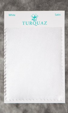 White Satin Fabric Swatch - Free Shipping-Robemart.com