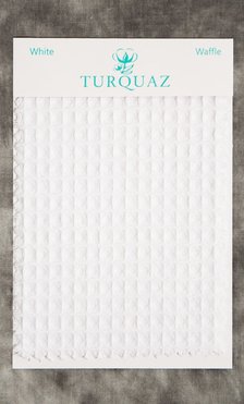 White Waffle Fabric Swatch - Free Shipping-Robemart.com