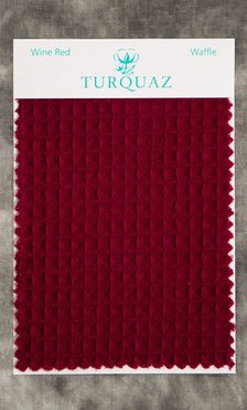 Wine Red Waffle Fabric Swatch - Free Shipping-Robemart.com