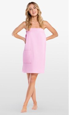 Pink Waffle Spa Bath Wrap-Robemart.com