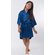 Navy Blue Satin Kimono Kid's Robe-Robemart.com
