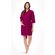 Waffle Kimono Wine Red Short Robe Square Pattern-Robemart.com