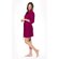 Waffle Kimono Wine Red Short Robe Square Pattern-Robemart.com