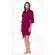 Waffle Kimono Wine Red Short Robe Square Pattern-Robemart.com