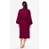 Waffle Kimono Wine Red Long Robe Square Pattern-Robemart.com