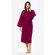 Waffle Kimono Wine Red Long Robe Square Pattern-Robemart.com