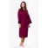 Waffle Kimono Wine Red Long Robe Square Pattern-Robemart.com