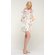 White Carmen Floral Satin Kimono Short Robe-Robemart.com White Carmen Floral Satin Kimono Short Robe-Robemart.com