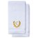 Gold Initial Premium Hand Towel Roman 16 X 30 Inch, Set of 2-Robemart.com