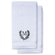Charcoal Gray Initial Premium Hand Towel Roman 16 X 30 Inch, Set of 2-Robemart.com