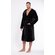 Men's Black Plush Soft Warm Fleece Bathrobe with Hood, Comfy Men's Robe-Robemart.com Men's Black Plush Soft Warm Fleece Bathrobe with Hood, Comfy Men's Robe-Robemart.com
