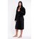 Men's Black Plush Soft Warm Fleece Bathrobe with Hood, Comfy Men's Robe-Robemart.com Men's Black Plush Soft Warm Fleece Bathrobe with Hood, Comfy Men's Robe-Robemart.com