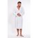 Men's White Plush Soft Warm Fleece Bathrobe with Hood, Comfy Men's Robe-Robemart.com
