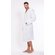 Men's White Plush Soft Warm Fleece Bathrobe with Hood, Comfy Men's Robe-Robemart.com