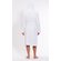 Men's White Plush Soft Warm Fleece Bathrobe with Hood, Comfy Men's Robe-Robemart.com