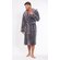 Men's Gray Plush Soft Warm Fleece Bathrobe with Hood, Comfy Men's Robe-Robemart.com Men's Gray Plush Soft Warm Fleece Bathrobe with Hood, Comfy Men's Robe-Robemart.com