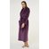 Purple Plush Soft Warm Fleece Womens Robe-Robemart.com