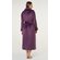 Purple Plush Soft Warm Fleece Womens Robe-Robemart.com