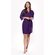Waffle Kimono Purple Short Robe Square Pattern-Robemart.com