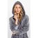Super Soft Gray Plush Hooded Women's Robe-Robemart.com