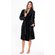 Super Soft Black Lightweight Plush Shawl Short Women's Robe-Robemart.com Super Soft Black Lightweight Plush Shawl Short Women's Robe-Robemart.com