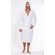 Men's White Plush Soft Warm Fleece Bathrobe with Hood, Comfy Men's Robe-Robemart.com