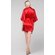 Red Satin Kimono Short Robe-Robemart.com Red Satin Kimono Short Robe-Robemart.com
